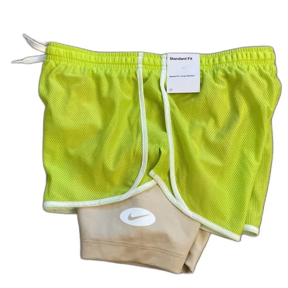 Nike Dri Fit Shorts Green Girl Size Large